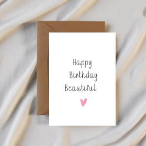 Cartão de Feliz Aniversário / Feliz Aniversário Lindo / Cartão de Aniversário A6 / Cartão para Ela