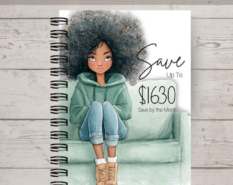 Laminated Savings Challenge Book, Monthly Budget Tracker