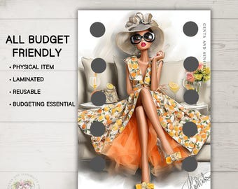 Laminated Mystery Savings Challenge | Cash Budget Tracker