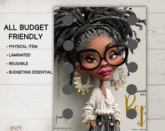 Laminated Mystery Savings Challenge | Cash Budget Tracker