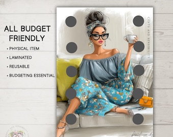 Laminated Mystery Savings Challenge | Cash Budget Tracker