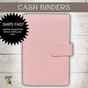Pebble Leather A6 Budget Binder | Cash Stuffing Wallet Organizer