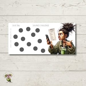 Savings Challenge Tracker Cash Budgeting Humorous Savings Challenge Mini Challenge for Cash Budgeters