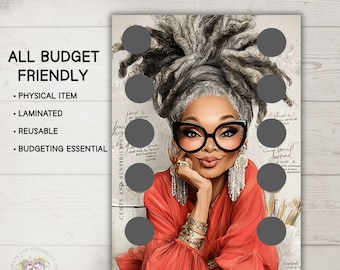 Laminated Mystery Savings Challenge | Cash Budget Tracker