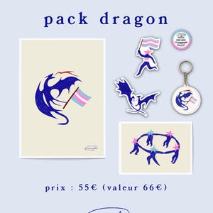 Pack Affiche Pride – Édition Limitée DRAGON ou ÉTOILE – Art queer par Gabriel