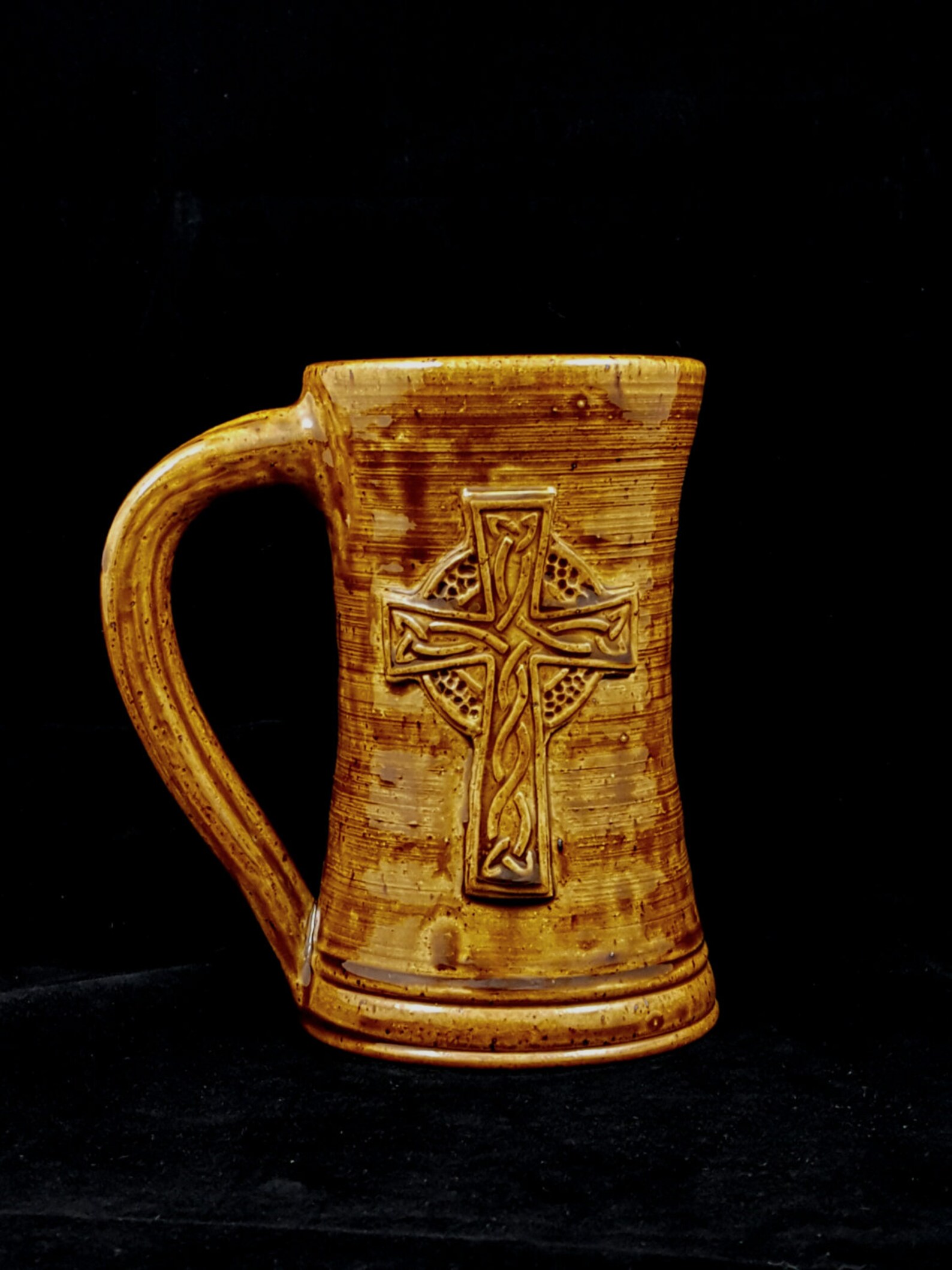 Stoneware Celtic Cross Cup Etsy