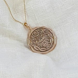 Hand Crafted Solid Ancient Bronze Cernunnos Necklace Pendant