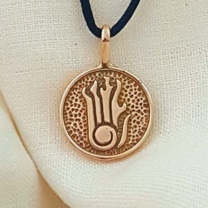 Hand Crafted Ancient Bronze School of Destruction Magic Pendant Inspired by Skyrim and Elder Scrolls