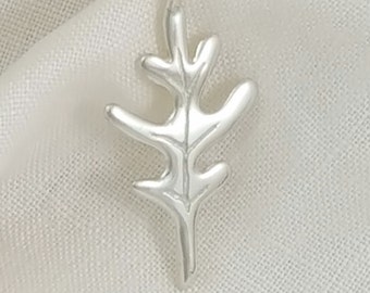 Hand Crafted Solid Sterling Silver Oakleaf Pendant