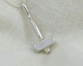 Hand Crafted Solid Sterling Silver Thor&#39;s Hammer Necklace Pendant