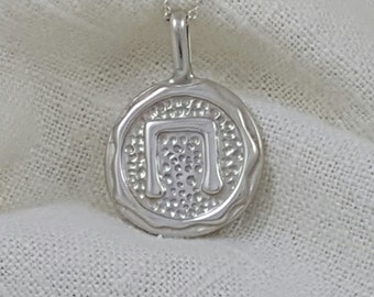 Hand Crafted Solid Sterling Silver Earth Element Necklace Pendant