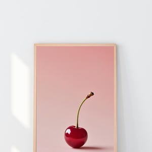 Modern Cherry Pop Wall Art - Instant Download Home Decor