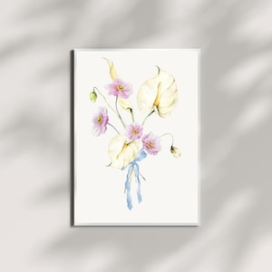 Botanical Bouquet Instant Download Art Print - Wildflower Printable Decor digital art