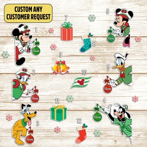 Personalized Mouse and Friends Christmas Cruise Magnet, Very Merrytime Cruises Mouse Cruise Christmas Stateroom Door, Cartoon Xmas Magnets