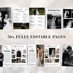 Wedding Magazine Template | Editable Wedding Program | Wedding Booklet | Custom Wedding Magazine | Wedding Journal | Personalize Magazine image 2