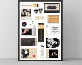Editable Matchbook Poster Template | DIY Anniversary Gift (Digital Download)