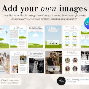 Wedding Magazine Template | Editable Wedding Program | Wedding Booklet | Custom Wedding Magazine | Wedding Journal | Personalize Magazine image 9