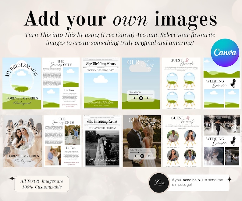 Wedding Magazine Template | Editable Wedding Program | Wedding Booklet | Custom Wedding Magazine | Wedding Journal | Personalize Magazine image 9