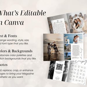 Wedding Magazine Template | Editable Wedding Program | Wedding Booklet | Custom Wedding Magazine | Wedding Journal | Personalize Magazine image 8