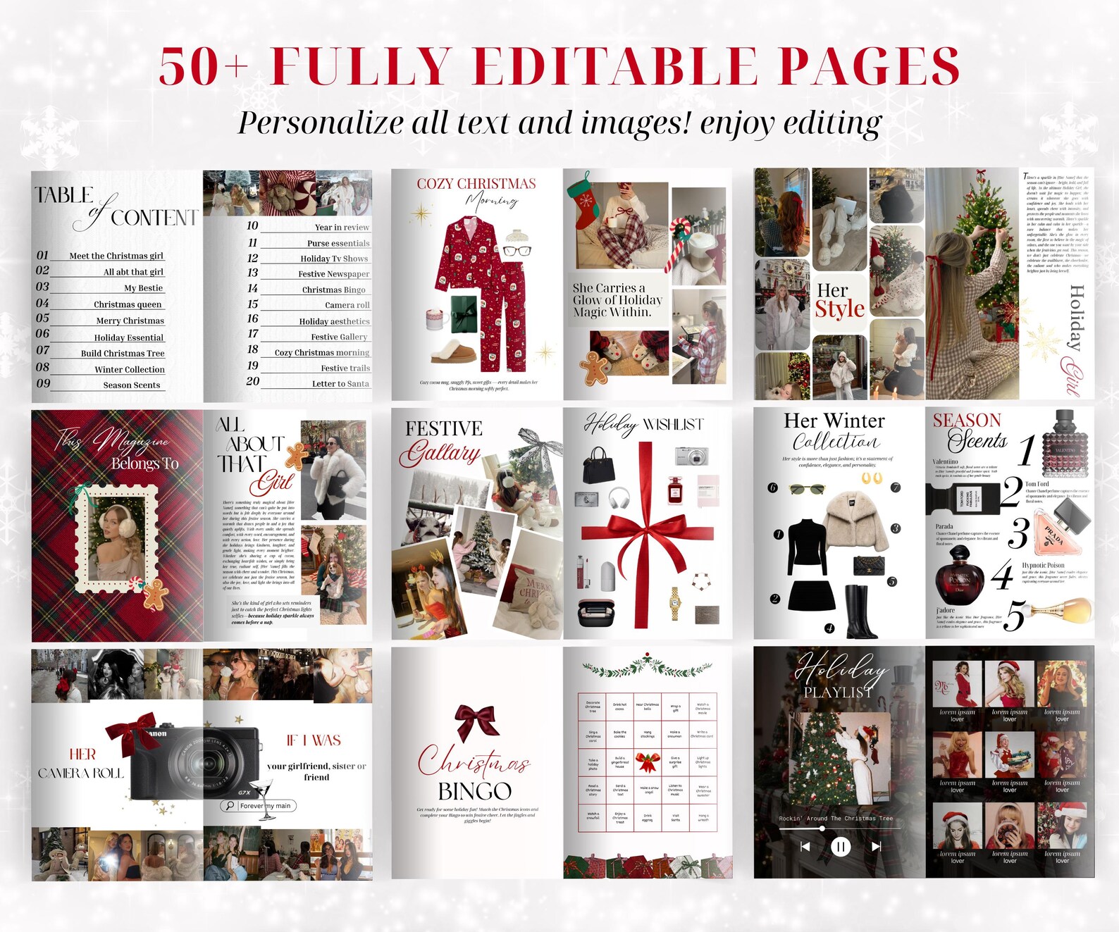 Festive Magazine Template | Christmas Keepsake for Best Friend ...