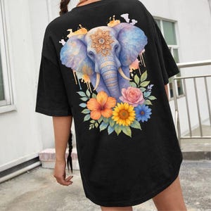 Mandala Elephant Watercolor PNG – Boho Floral Jungle Animal Art, Spiritual Elephant Clipart for Crafts & Decor