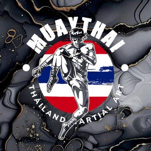 Muay Thai Art Print | Thai Martial Art Clipart | Muay Thai Fighter PNG | Thailand Boxing Graphic | Transparent Background