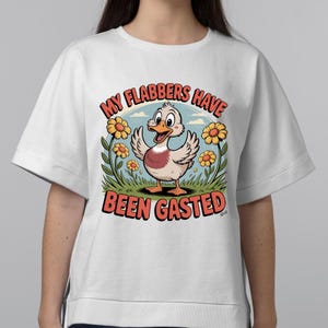 Funny Duck PNG | My Flabbers Have Been Gasted | Cute Cartoon Clipart for T-Shirts, Mugs, Stickers | Digital Download Sublimation Design