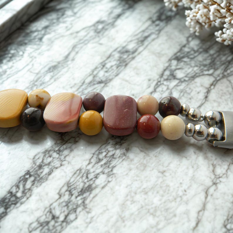 Mookaite Jasper Smartwatch Watch Band for Fitbit Inspire 3 Watch image 2