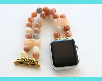 Moonstone and Aventurine Bracelet Watch Band for Apple Watch