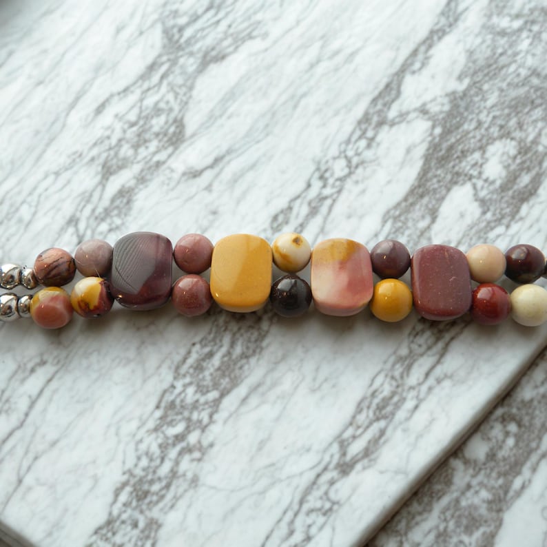 Mookaite Jasper Smartwatch Watch Band for Fitbit Inspire 3 Watch image 5