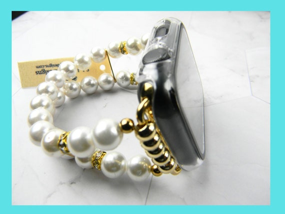 Off White Pearl Apple Watch Bracelet Watch Band Watch Bracelet Etsy