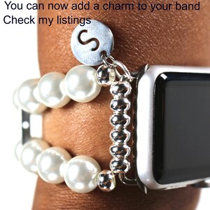 Apple Watch Band, Watch Band for Apple Watch, White Pearl Apple Watch Band Bracelet image 9