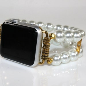 Apple Watch Band, Watch Band for Apple Watch, White Pearl Apple Watch Band Bracelet image 7
