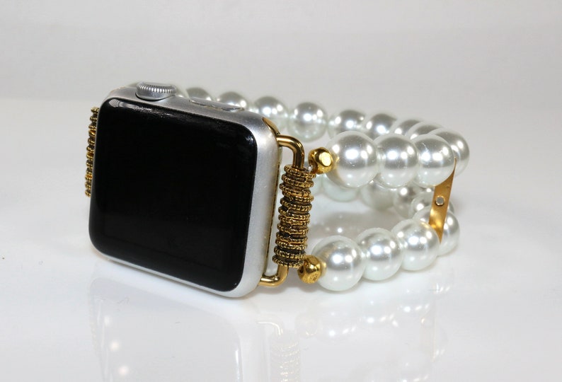 Apple Watch Band, Watch Band for Apple Watch, White Pearl Apple Watch Band Bracelet image 7