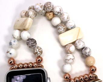 White Magnesite Bracelet Watch Band for Apple Watch