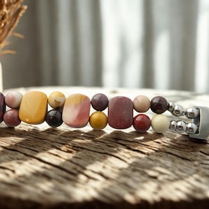 Mookaite Jasper Smartwatch Watch Band for Fitbit Inspire 3 Watch image 6