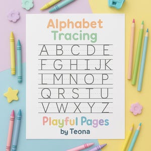 Alphabet Tracing Worksheets for Preschool | A-Z Printable Letter Practice | Learn to Write Letters