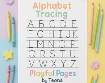 Alphabet Tracing Worksheets for Preschool | A-Z Printable Letter Practice | Learn to Write Letters