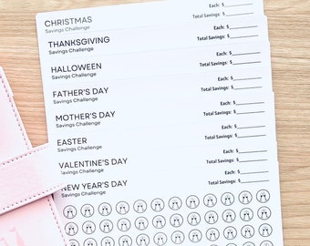 Holidays Savings Challenge | New Year | Valentine's Day | Easter | Mother's Day | Father's Day | Thanksgiving | Christmas | Fourth of July