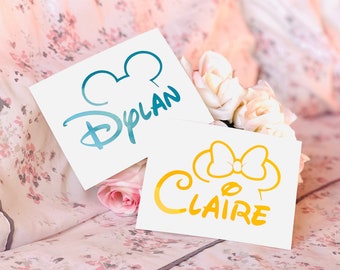 Disney Name | Disney Font | Disney Name Decal | Mickey Name with Ear Hat | Disney Tumbler | Custom Disney Name | Mickey Font