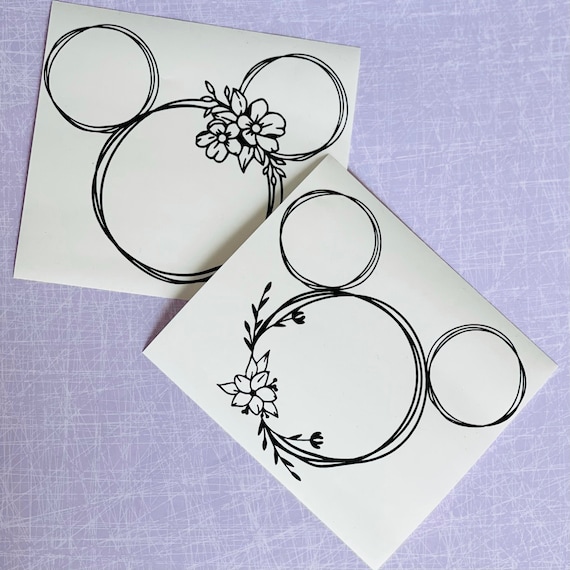 Disney Decal Mickey Head Decal Custom Vinyl Yeti Cup Etsy