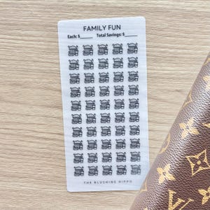Family Fun Savings Tracker