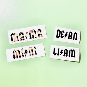 ACDC Font | Heavy Metal Font | Rocker Font | ACDC Name | Heavy Metal Name | Rocker Name | Mini ACDC | Lightning Bolt Name | Rock Band Font