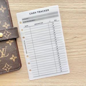A6 Cash Tracker Dashboard - Vellum Matte Laminate image 2