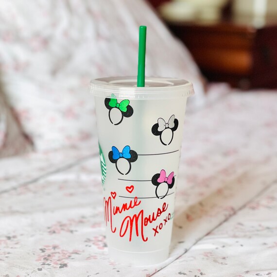 Disney Starbucks | Disney Trip | Disney Cold Cup | Minnie Headband | Disney Parks Cup | Minnie Signature | Mickey Ears Cup | Disney Ears Il_570xn