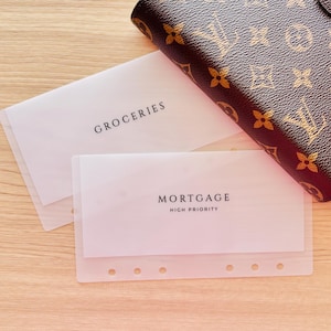 Matte Vellum Laminated Cash Envelope | Budgeting Envelopes | A6 Cash Envelope | Custom Cash Envelope