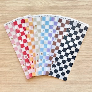 A6 Checkered Bookmarks