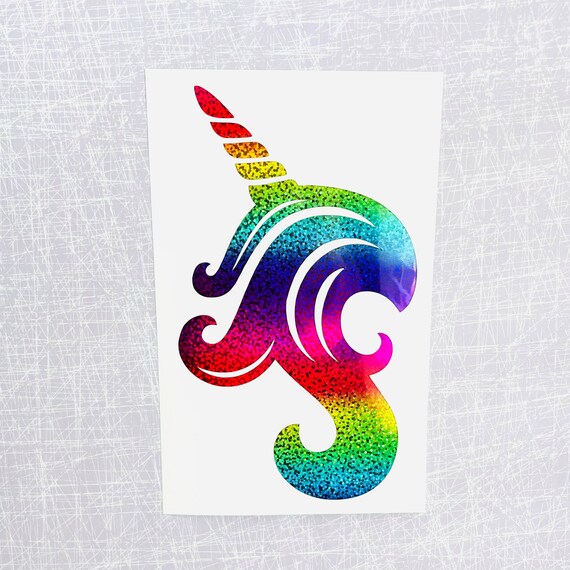 Unicorn Letter | Unicorn Monogram | Unicorn Name | Unicorn Decal | Single Letter Decal | Monogram Decal | Single Letter Monogram Il_570xn