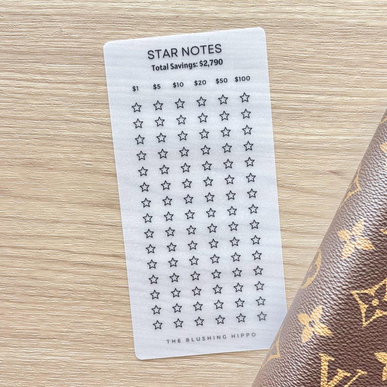 Retirement Star Note Star Notes Savings Trackers - Etsy