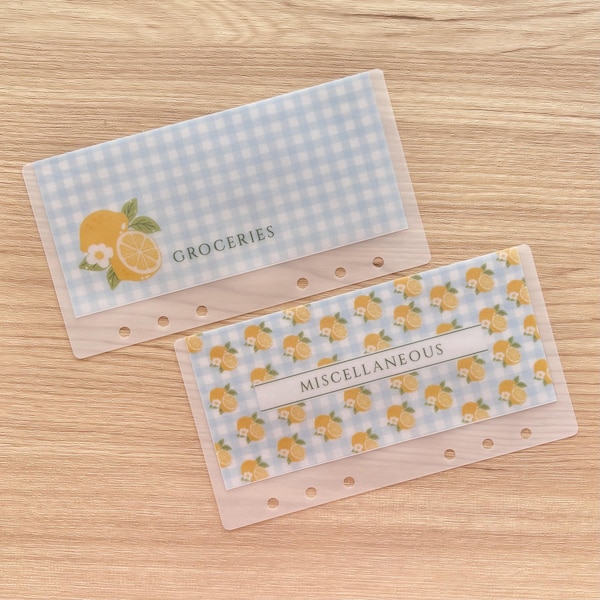 Lemons A6 Cash Envelopes